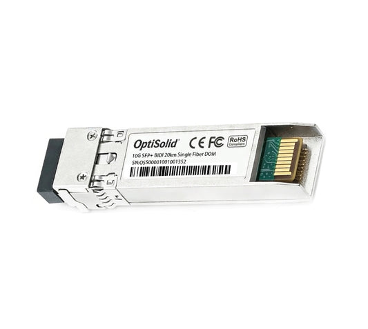 10G SFP+ BIDI 20km Single Fiber Bi-Directional DOM Transceiver, 100% Compatible with Cisco & Huawei