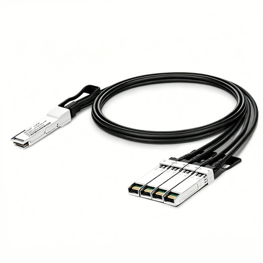 40G QSFP+ to 4x10G SFP+ Passive DAC Breakout Cable 1m/3m/5m, 100% Compatible with Cisco, Huawei & NVIDIA Mellanox