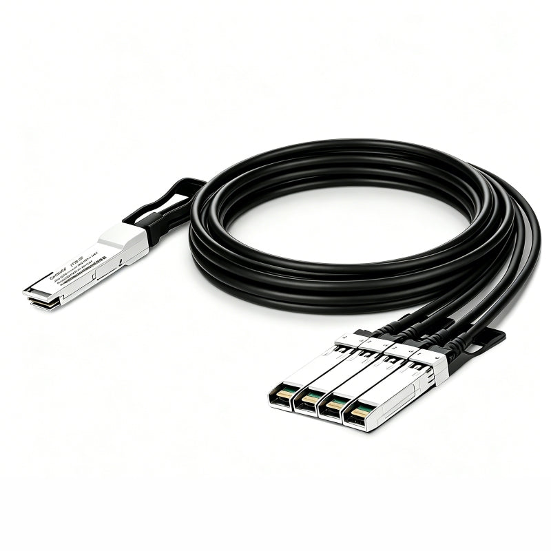 40G QSFP+ to 4x10G SFP+ Passive DAC Breakout Cable 1m/3m/5m, 100% Compatible with Cisco, Huawei & NVIDIA Mellanox