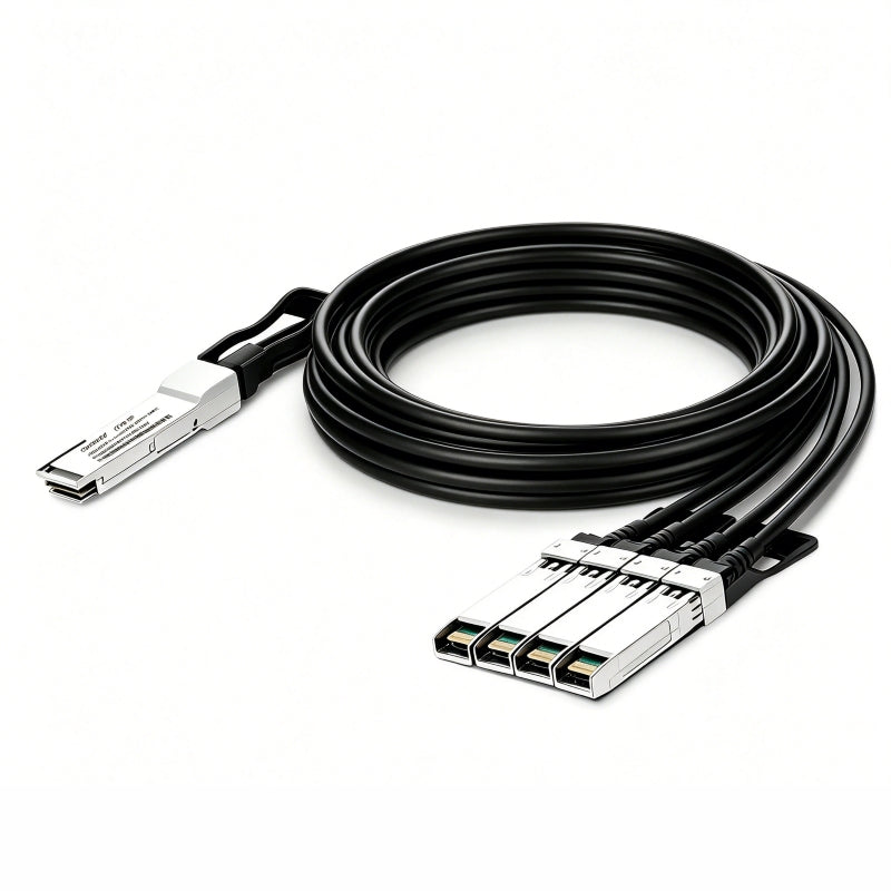 40G QSFP+ to 4x10G SFP+ Passive DAC Breakout Cable 1m/3m/5m, 100% Compatible with Cisco, Huawei & NVIDIA Mellanox
